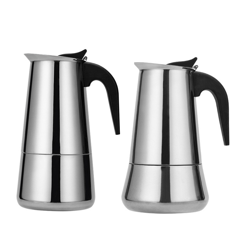 moka pot 6 Cups 10oz Stainless Steel Italian Coffee Maker Stovetop Espresso Maker