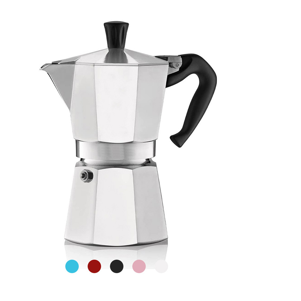 Classic Camping Glass Double Valve  Stovetop Espresso Coffee Electric Espresso Maker 1 Cup Moka Pot