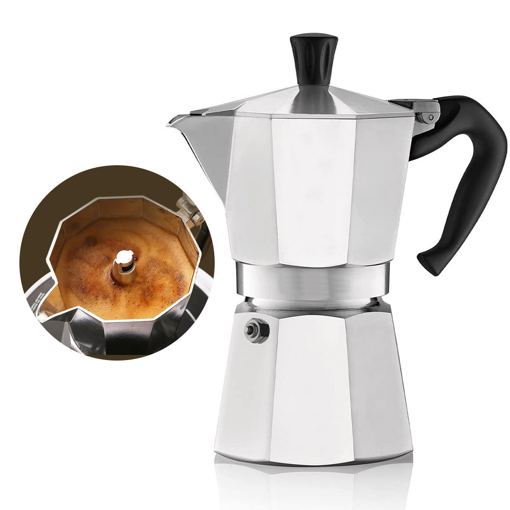 Portable Induction Italian Espresso Electric Aluminium Stove Top Pot Moka Coffees Maker