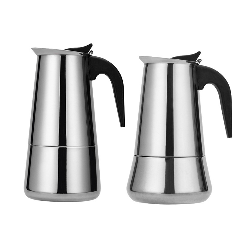 240ml 6cup Classic Italian coffee maker Stainless Steel Moka pot Induction Stovetop Espresso Maker