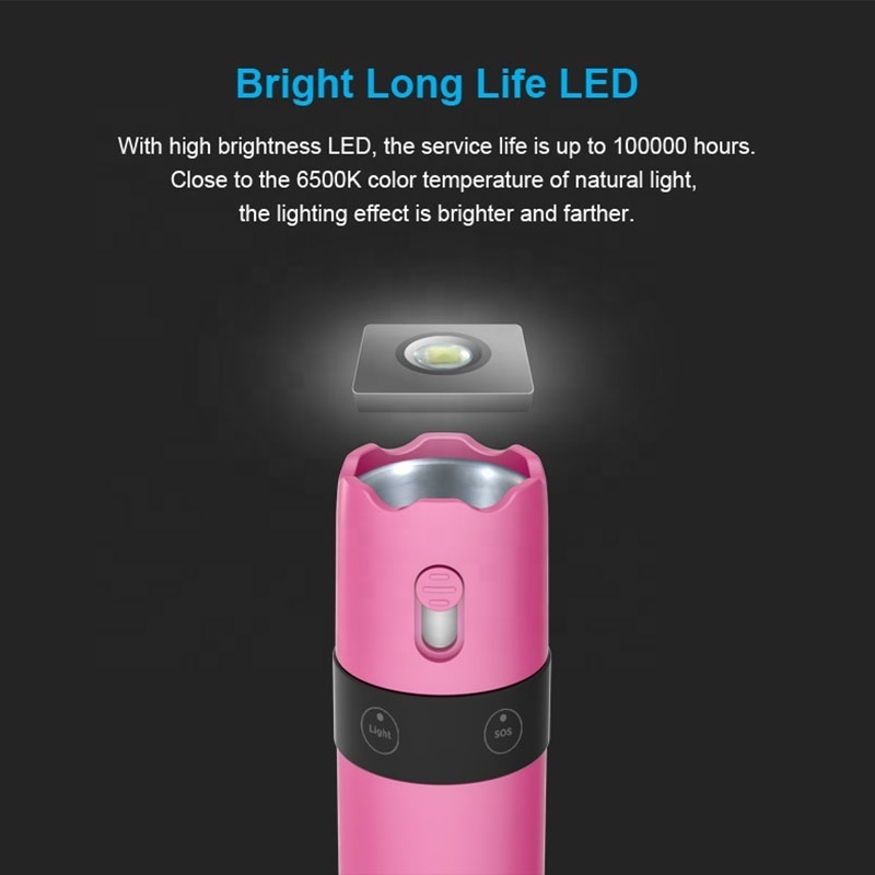 outdoor survival equipment 7 in 1 camping hiking emergency with SOS rechargeable led flashlight