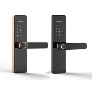 Taichen bedroom door smart lock Tuya APP TTlock with fingerprint digital password card key unlock electronic door lock