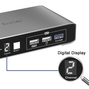 Customized 2Port DP HDMI KVM Switch EC321H-3 USB3.0 DP1.2 HDMI2.0 KVM Switch 4K 60Hz Wired Remote Switch