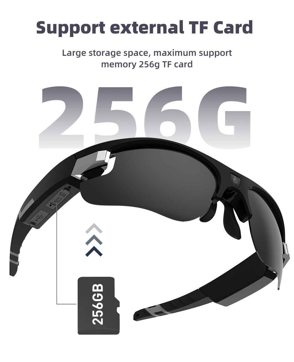 HD Wide Sports Camera Sunglasses Smart Wireless Glasses Sports Camera Sunglasses