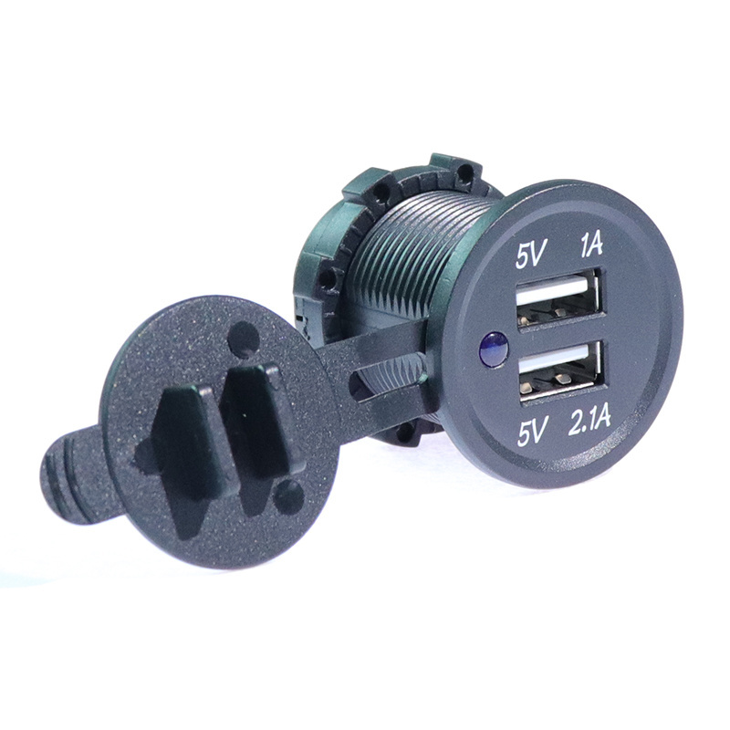 KEWIG 15W Dual Port USB Car Charger, USB Cigarette Lighter Socket , Waterproof Car Charger for Car Boat Marine RV Golf.