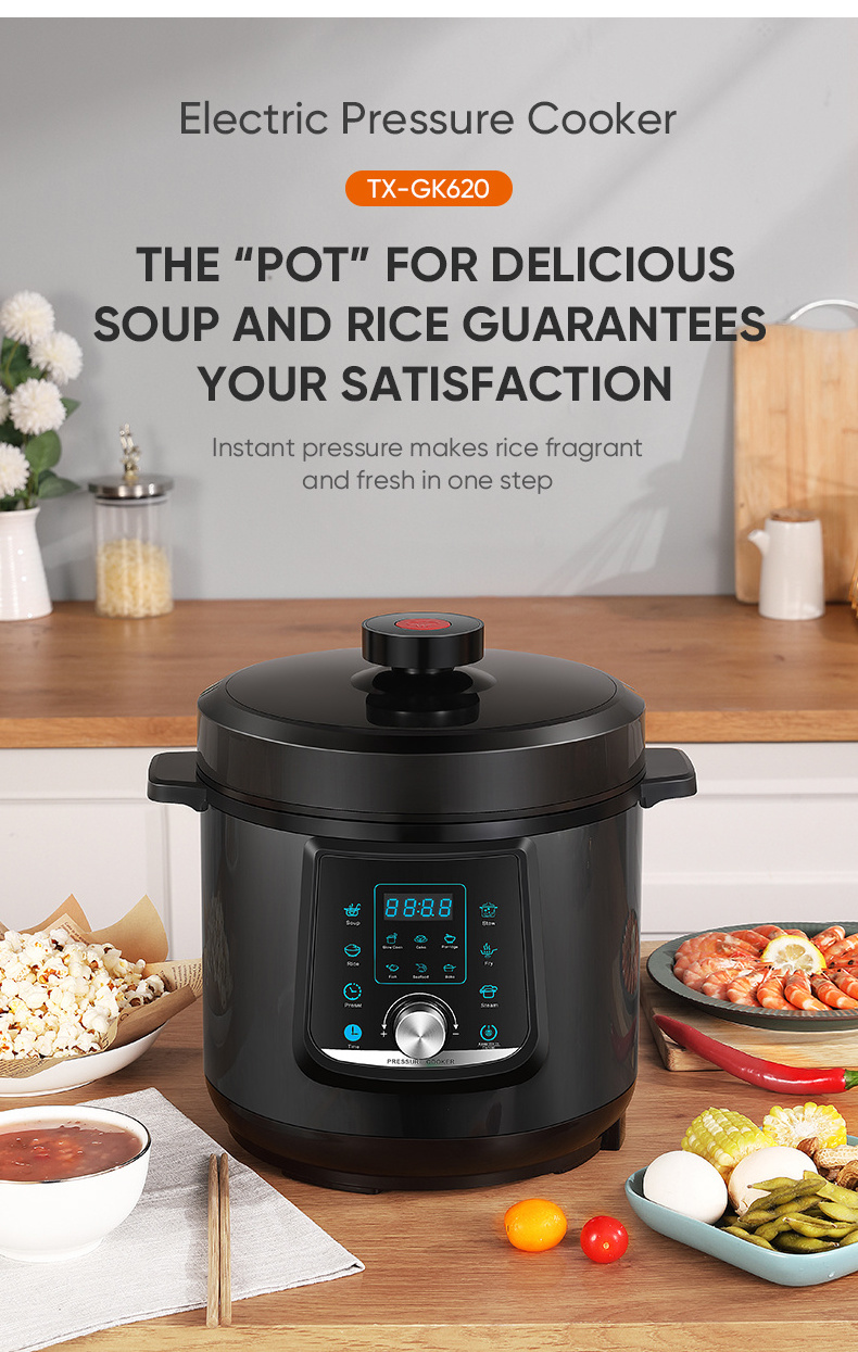 Multifunctional Programmable Pot  Pressure Cooker Non-Stick Rice Cooker 6L Electric Pressure Cooker