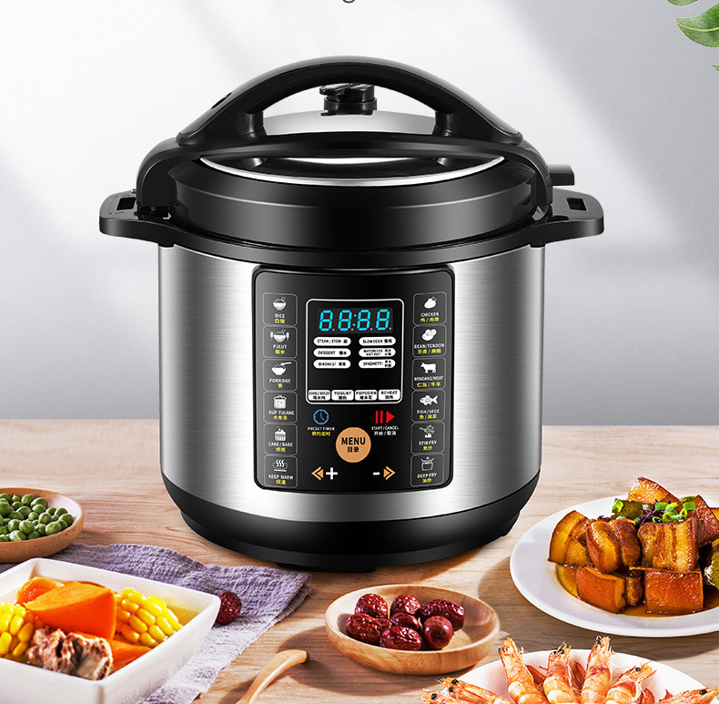 High Quality Cheap Price Large Stainless Steel 5L 6L Electric Pressure rice cooker for soupkitchen appliance