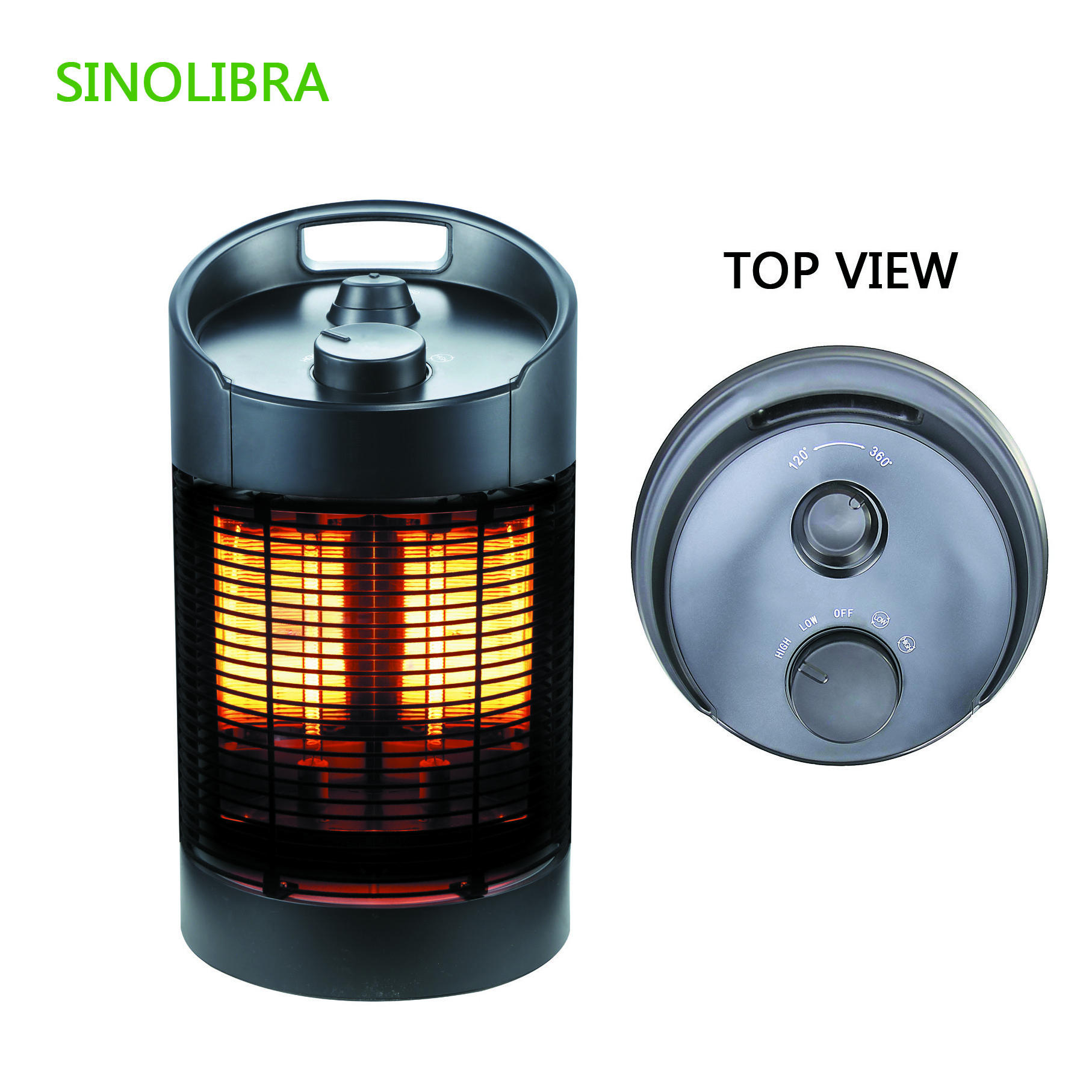 Mini portable electric carbon heater