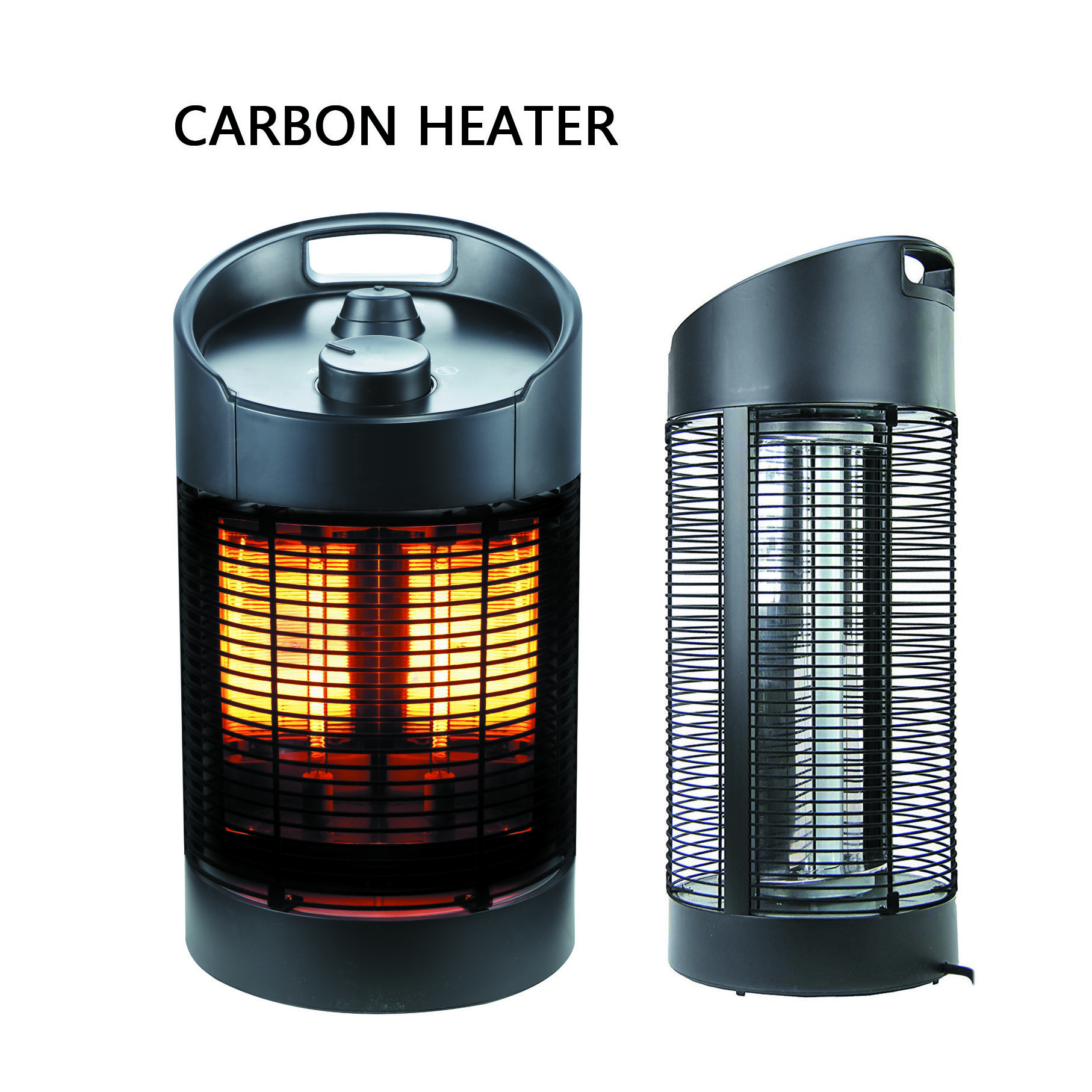 Mini portable electric carbon heater