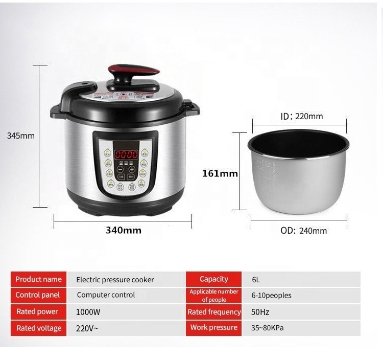 High grade commercial pressure cooker superior automatic electric pressure cooker microcomputer industrial steam pressure cooker