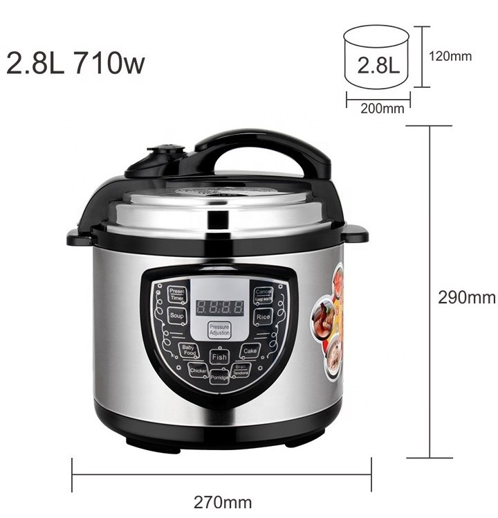 Custom national programmable electric multifunction pressure cooker stainless steel