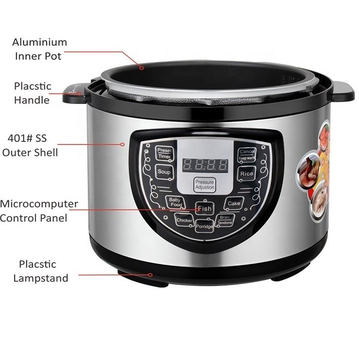 Custom national programmable electric multifunction pressure cooker stainless steel