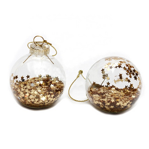 Crystal Glass Ball Gold Star House Christmas Tree Decoration hanging Ornament