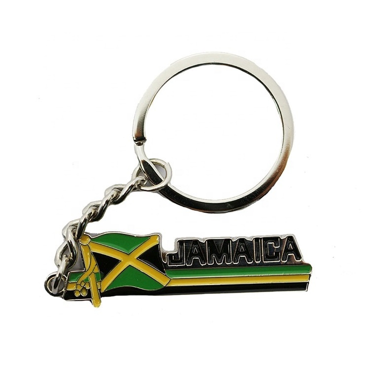 Custom souvenir North America Jamaica keychain country keychain