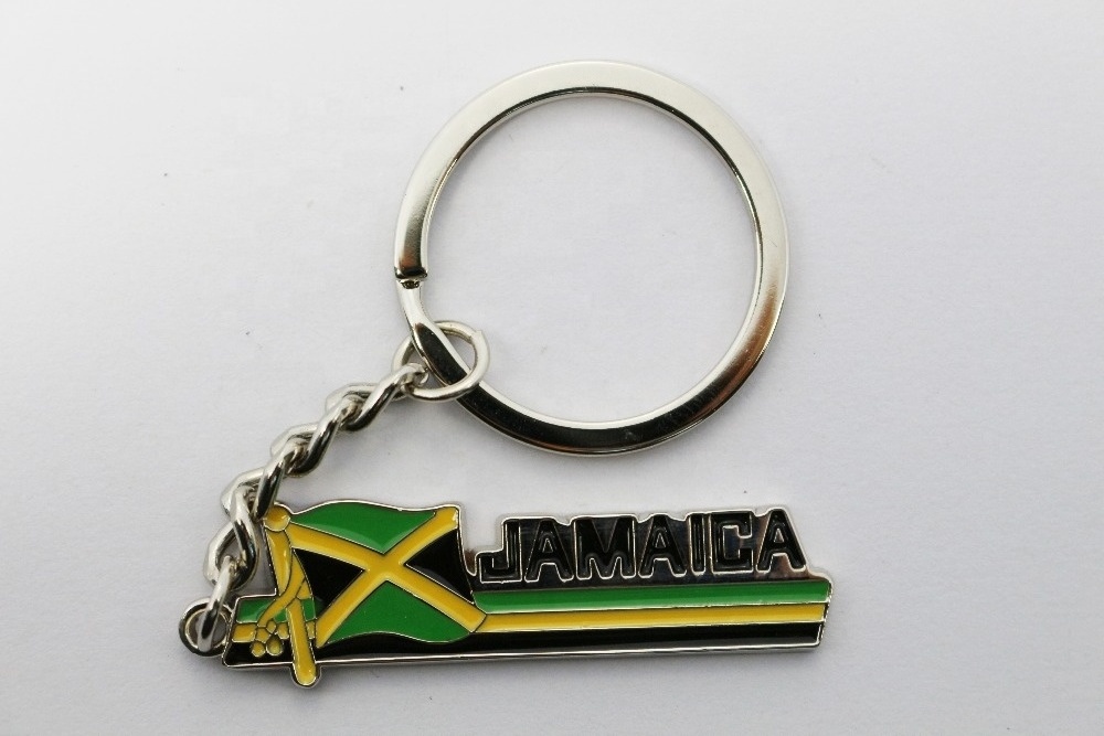 Custom souvenir North America Jamaica keychain country keychain