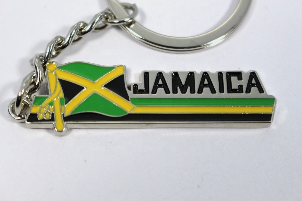 Custom souvenir North America Jamaica keychain country keychain