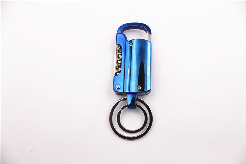 Survival 8 IN 1 Multifunction Keychain Lighter Rechargeable With Bottle Opener Wine Opener Key Knife Led Flash light