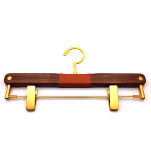 Luxury Wooden Metal Garment Laundry Coat Pants Clothes Hanger Hook For Hotel