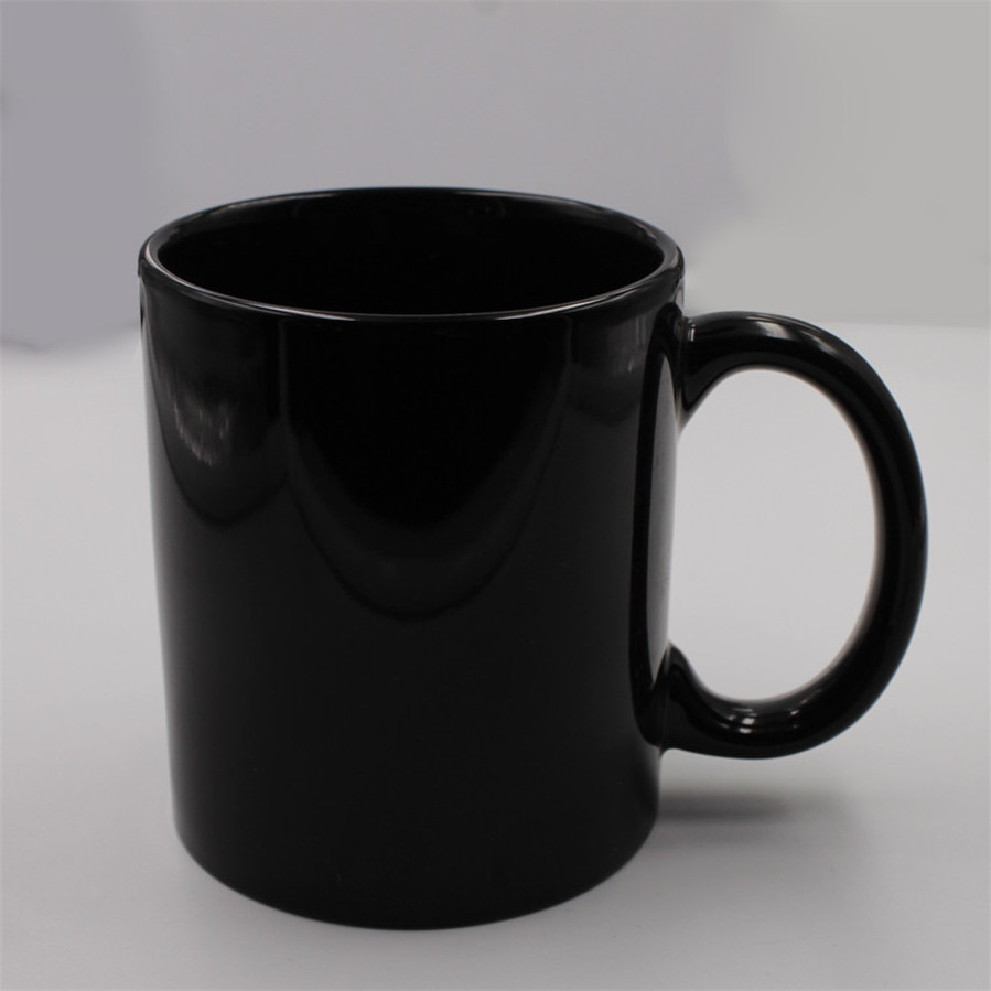 ceramic tea black coffee cup sublimation printing logo porcelain mug