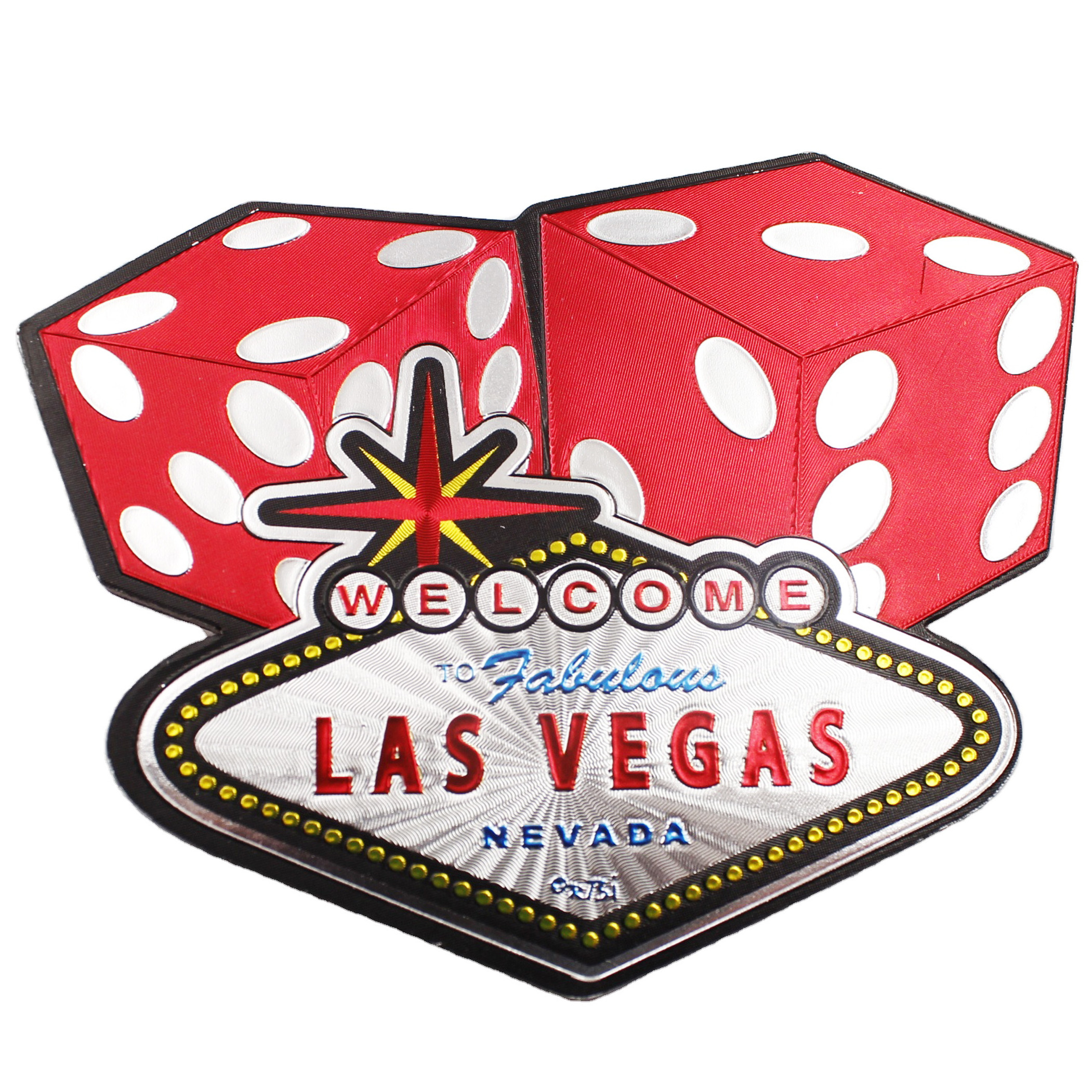 Double Sides Logo Playing Cards Design Aluminum Foil Fridge Magnet For Casino Las Vegas Nevada Gambling City Tour Gift