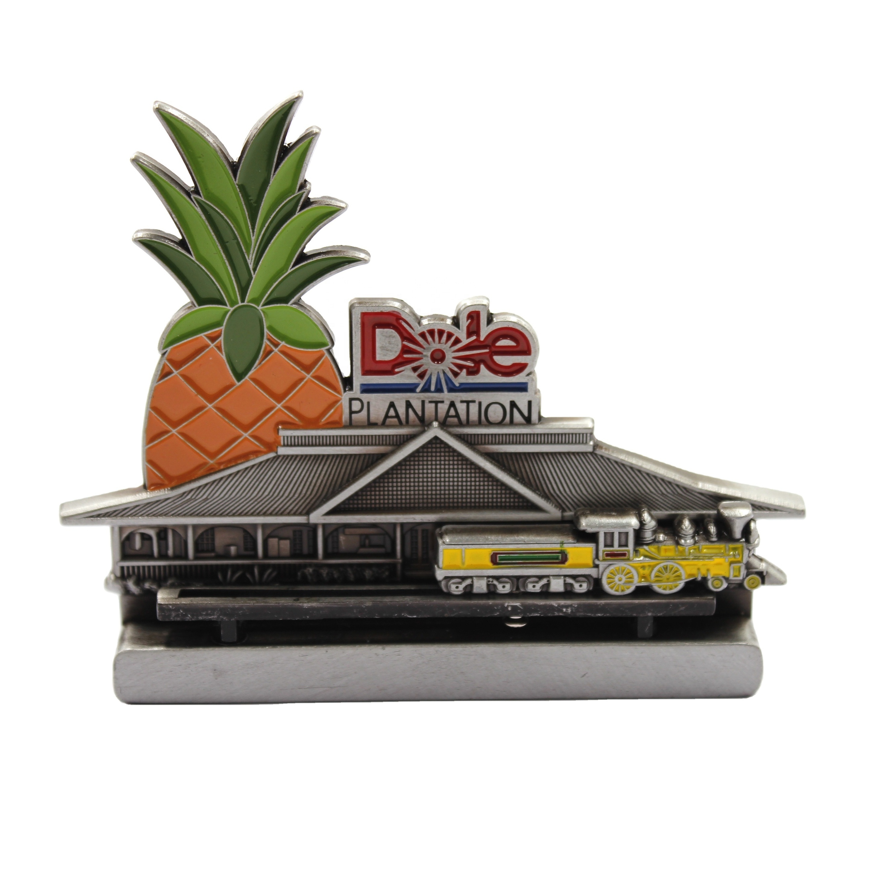 Custom Design Zinc Alloy 3D Movable Train Souvenir fridge Magnet retro building refrigerator stickers for USA Hawaii souvenir