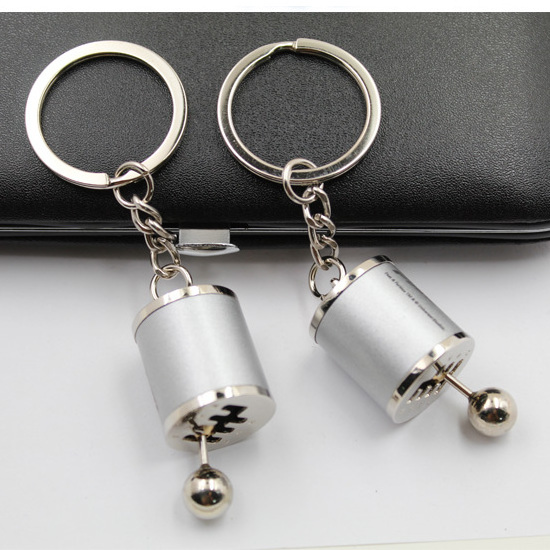 3D Six-speed Manual Car Transmission Gearbox Auto Parts Metal Keychain