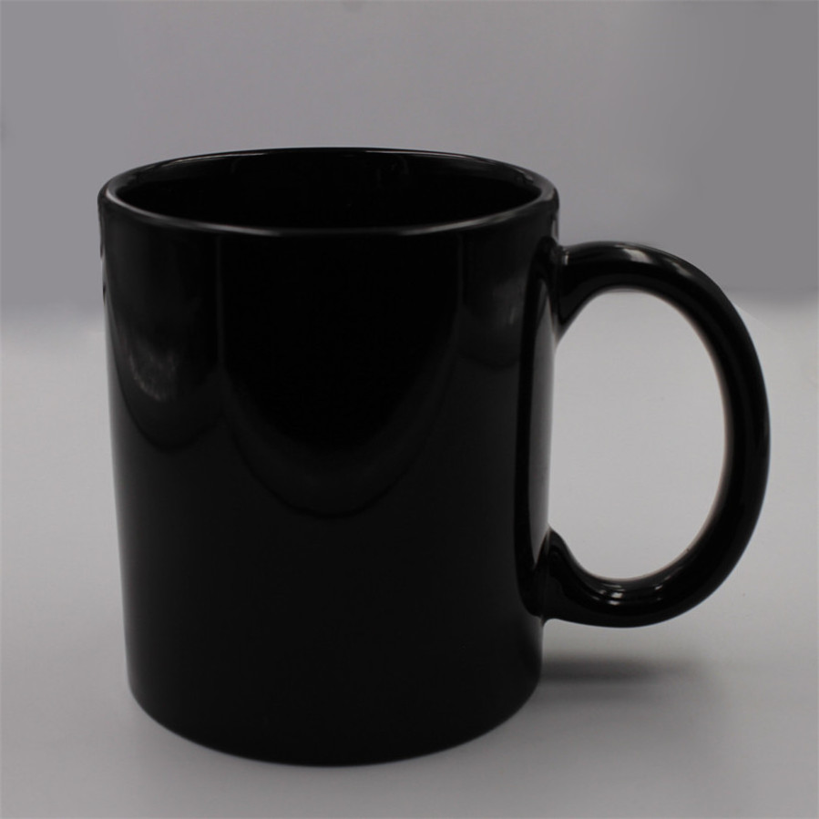 ceramic tea black coffee cup sublimation printing logo porcelain mug