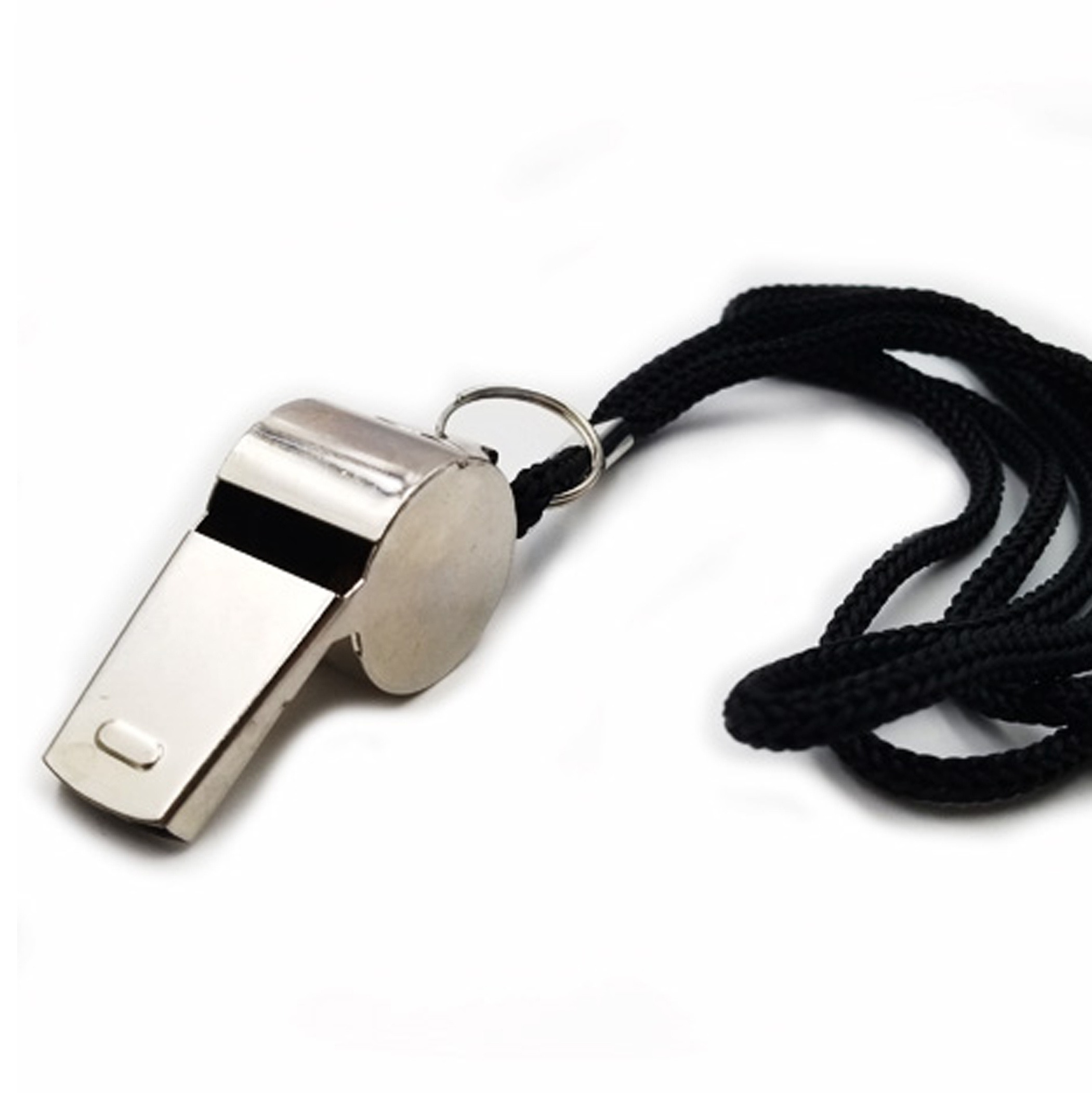 Custom logo referee sport Football Coaches use metal whistle with lanyard from Factory price wholesale