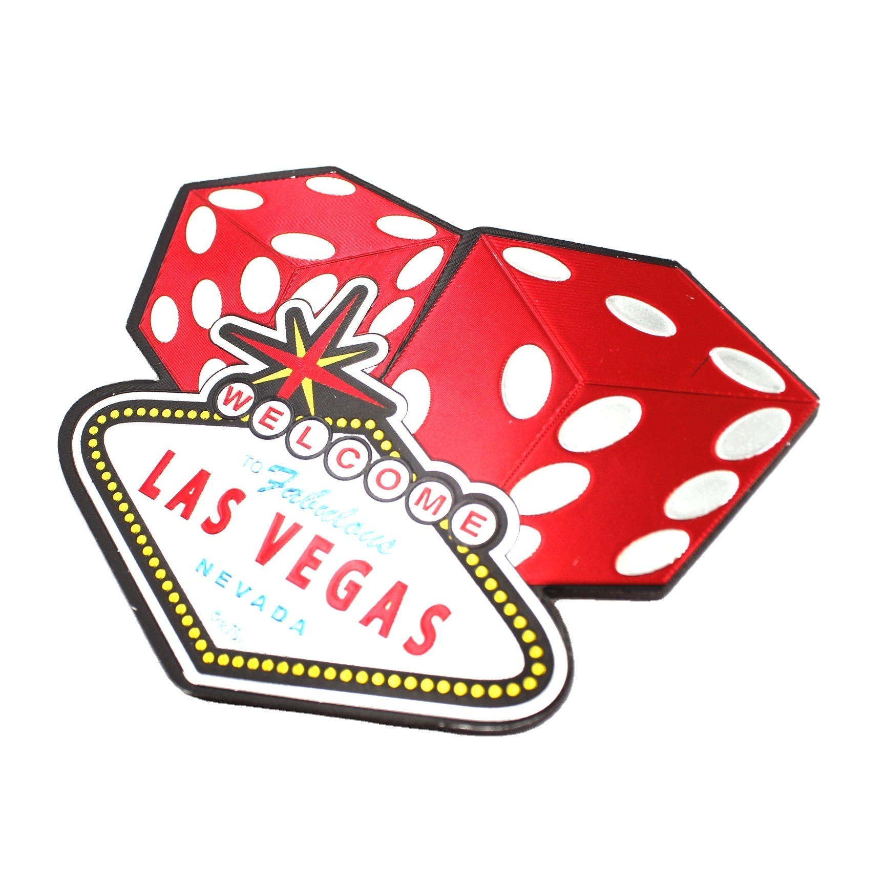 Custom US Dollar Aluminum Foil Fridge Magnet For Casino Las Vegas Nevada Gambling City Tour Gift paper sticker  for USA souvenir