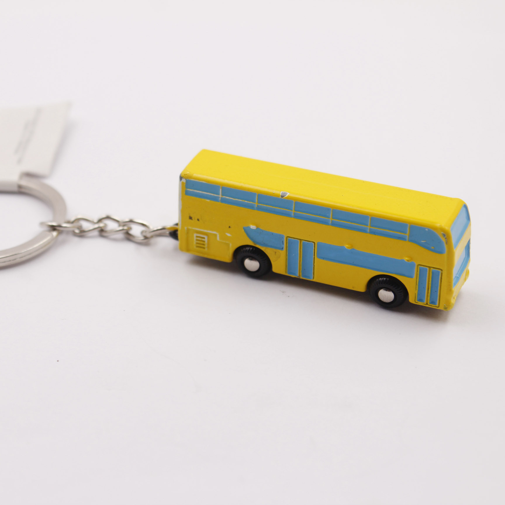 London England school car model tourist Zinc Alloy souvenirs 3D yellow color Bus Keychain key ring