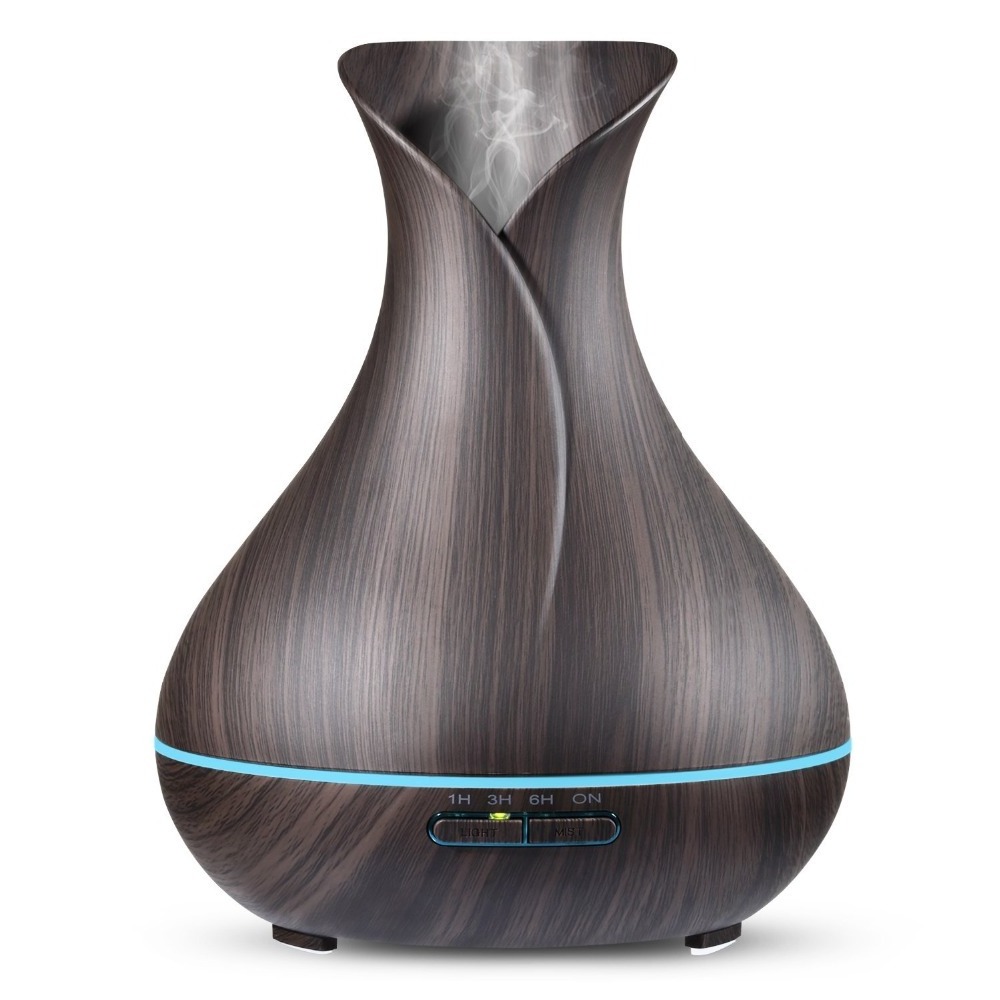 Ultrasonic Mist Lamp Speaker Humidifier Wood Bamboo Aromatherapy Humidifier