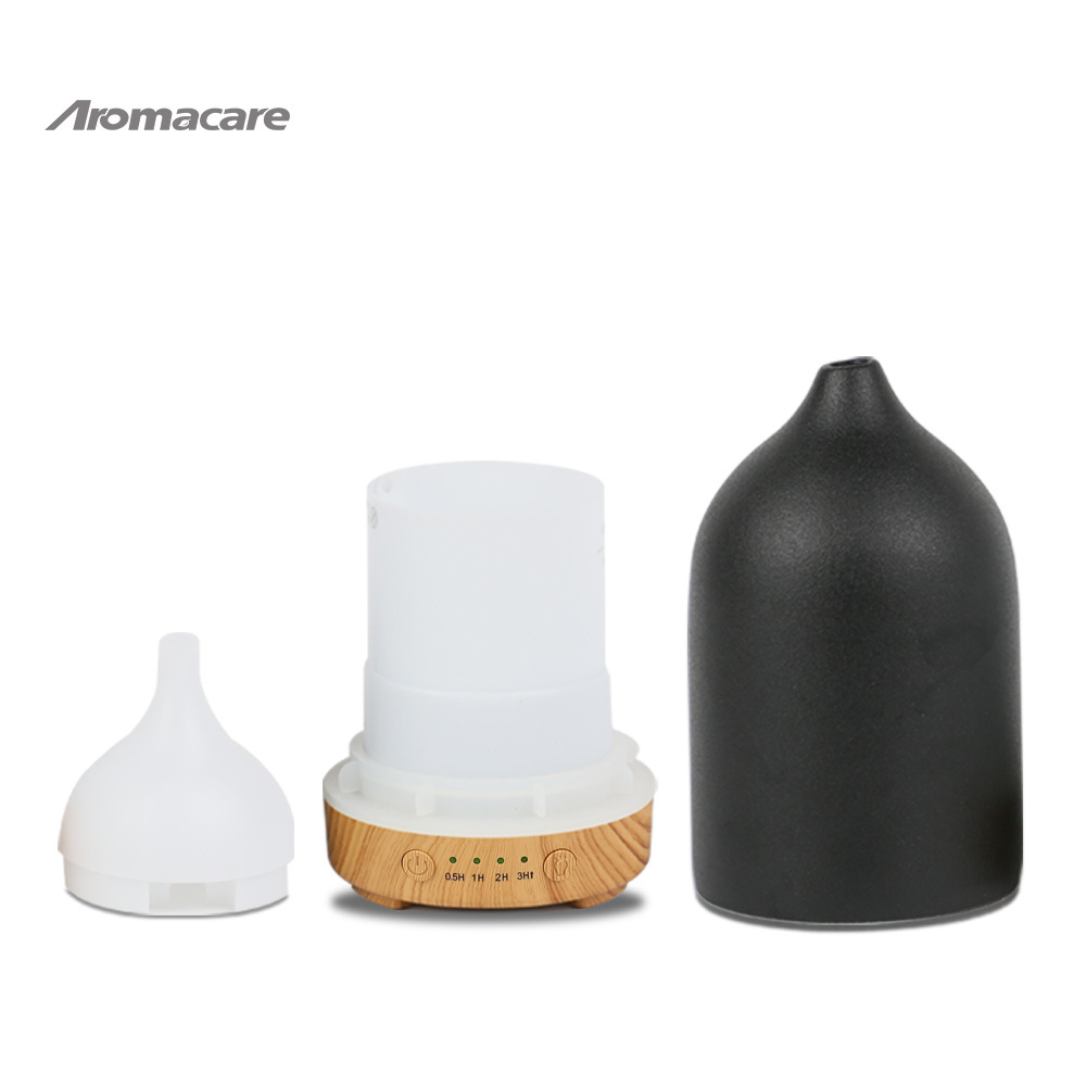 100ml Ultrasonic Air Electric Stone Clay Ceramic Aroma Diffuser With Lights