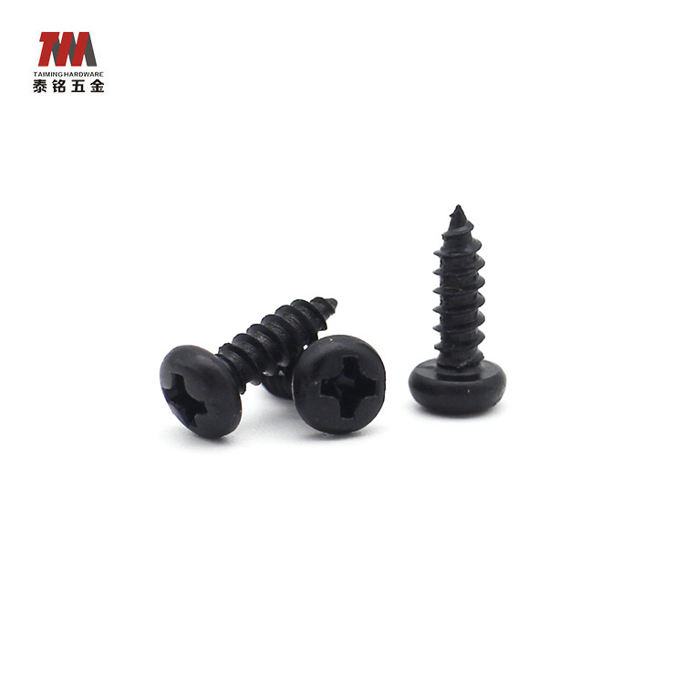 #10 Sheet Metal Screws Black Oxide Stainless Steel Phillips Pan Head screw