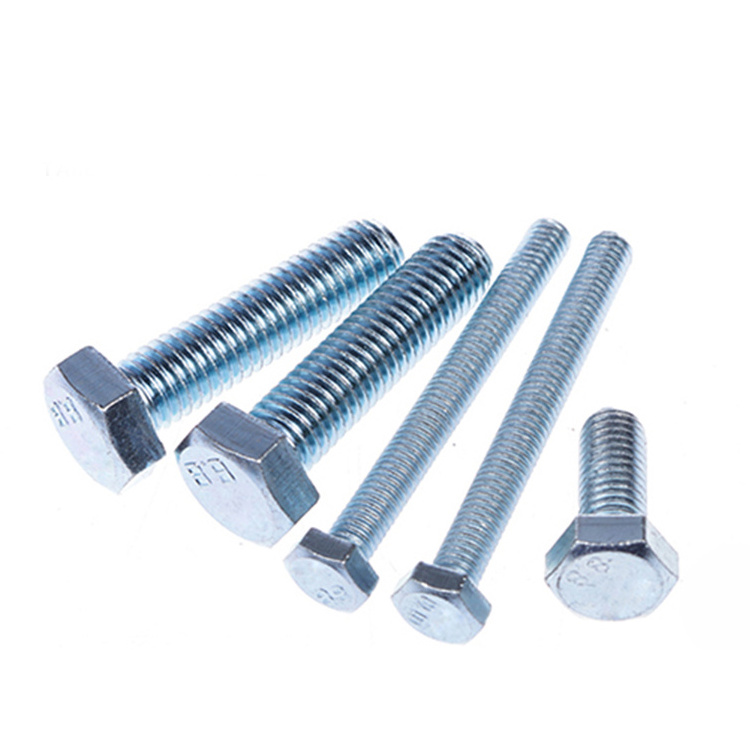 hardware fastener ZINC PLATED SS 304 full thread machine screw M8 hex head Bolt M8 hex head Bolt