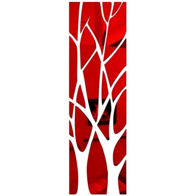 3D Tree Branch Mirror Wall Sticker Home Decoration Acrylic Wall Sticker Waterproof Self Adhesive Mirror Surface Wall Sticker