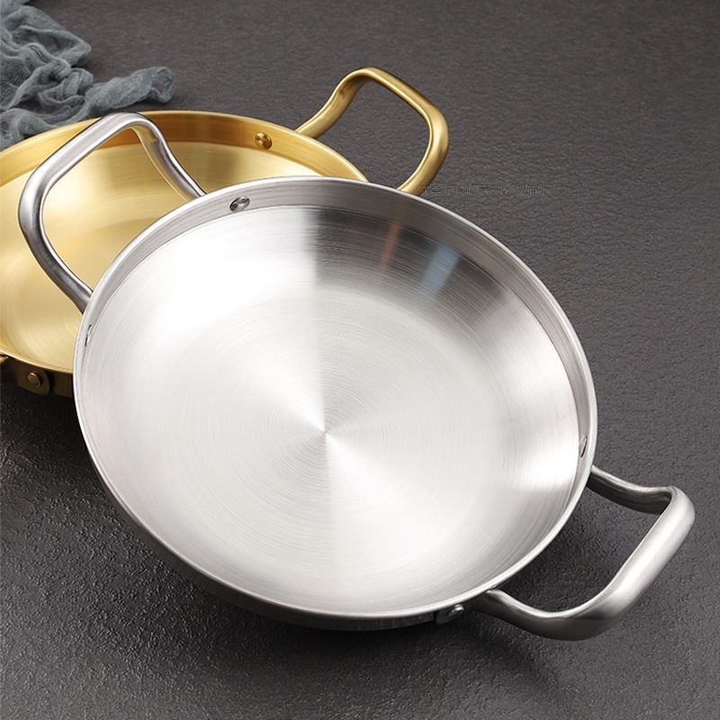 Big size stainless steel hot pot serving dishes popular restaurant food hot pot for sale