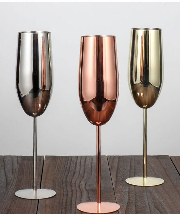 280ml Stainless Steel Wine Mug Unbreakable Shatterproof Coated Stemmed Wine Glasses Goblets for Bar Party Holiday Dining