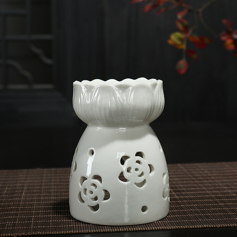 Candle ceramic incense stove essential oil stove fragrance home indoor bedroom tea ceremony for Buddha creative night light