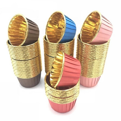 Disposable Foil Baking Cups Muffin Liners Cups Aluminum Cupcake liners Ramekins Pans Cupcake Baking Cups