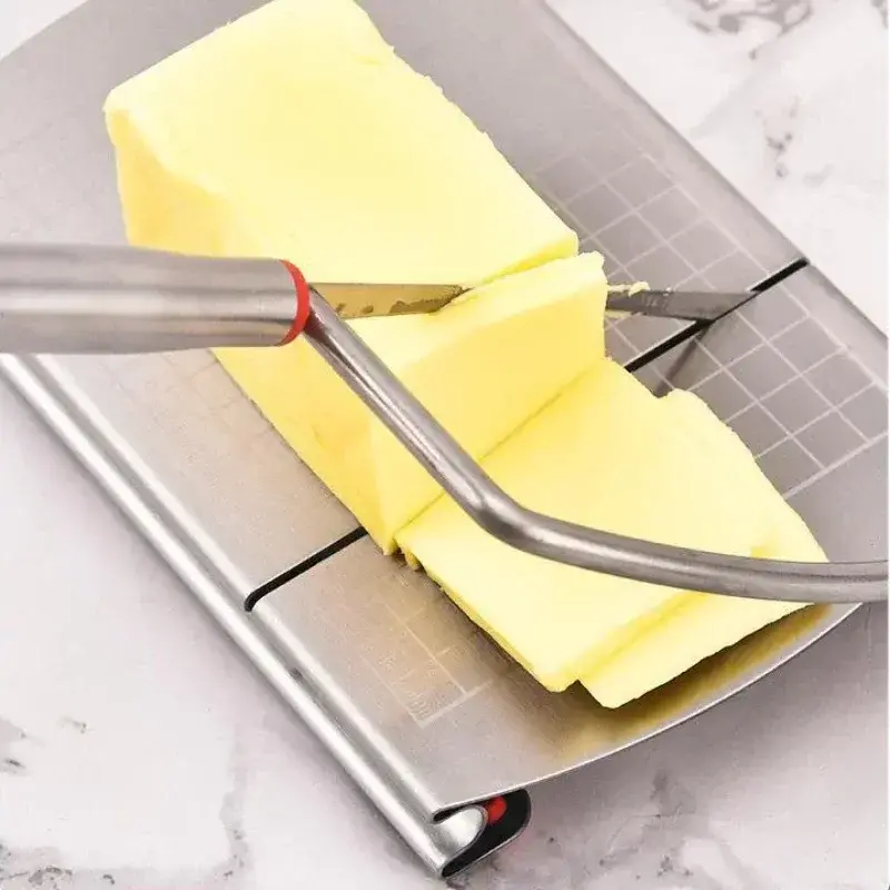 Cheese Slicer Cutter with Accurate Size Scale Stainless Steel Cheese Slicer for Cutting Cheese Butter Vegetables Spam