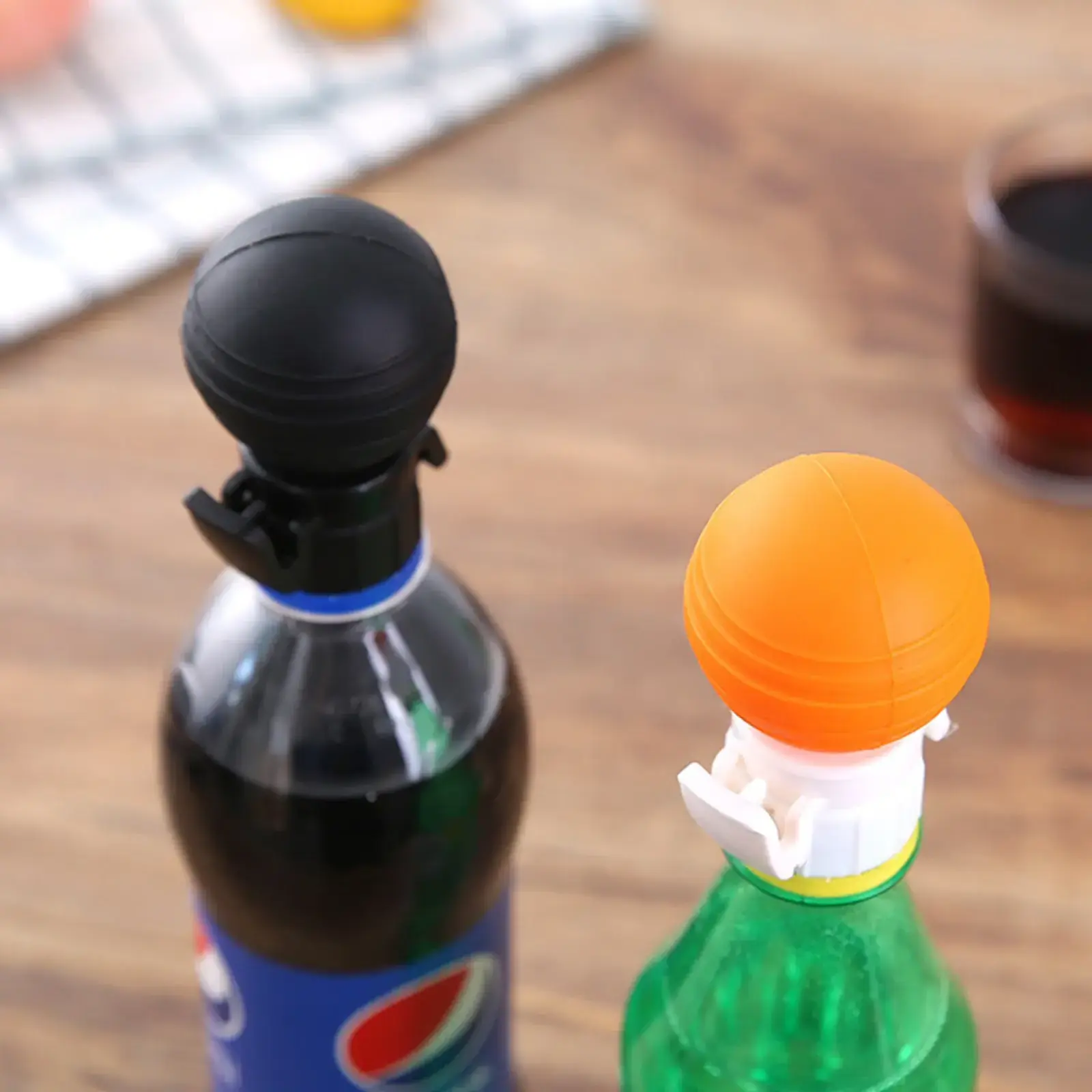 Coke fresh-keeping ball Sprite bottle inflatable cap Drink bottle inflatable cap Silicone ball carbonated beverage fresh-keeping