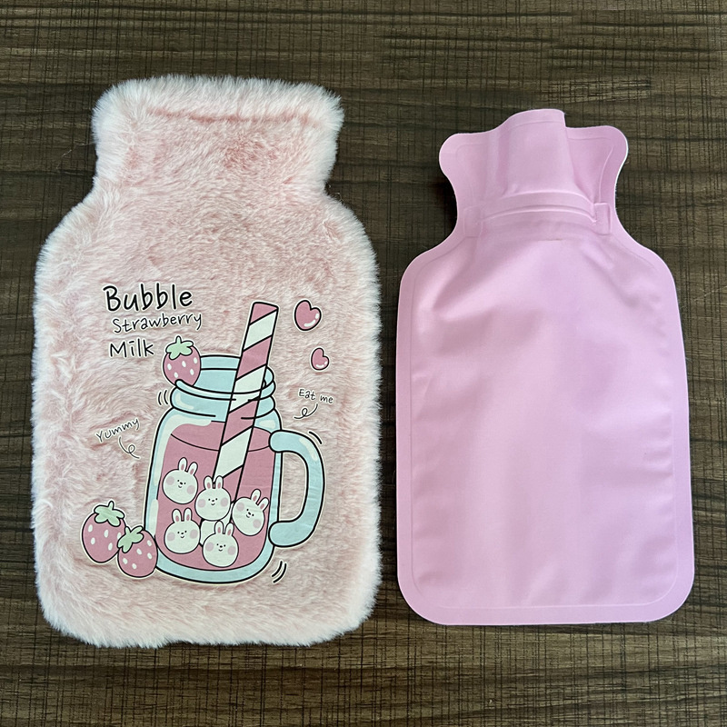 Cute Cartoon Hand Po Warm Water Bottle Mini Hot Water Bottles Portable Hand Warmer Girls Pocket Hand Feet Hot Water Bags