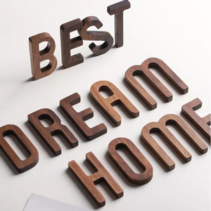 Walnut Wood Home Hanging Letters Decorative Wall Art Wooden Signs Decor for Living Room Kitchen Entryway Housewarming Gift Brown