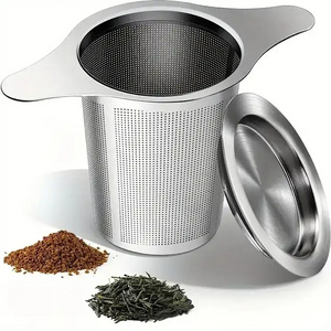 Tea Strainer 304 Stainless Steel Baskets Mesh Cup Reusable Herbal Locking Infuser Spice Convenient Easy to Use Tea Filter