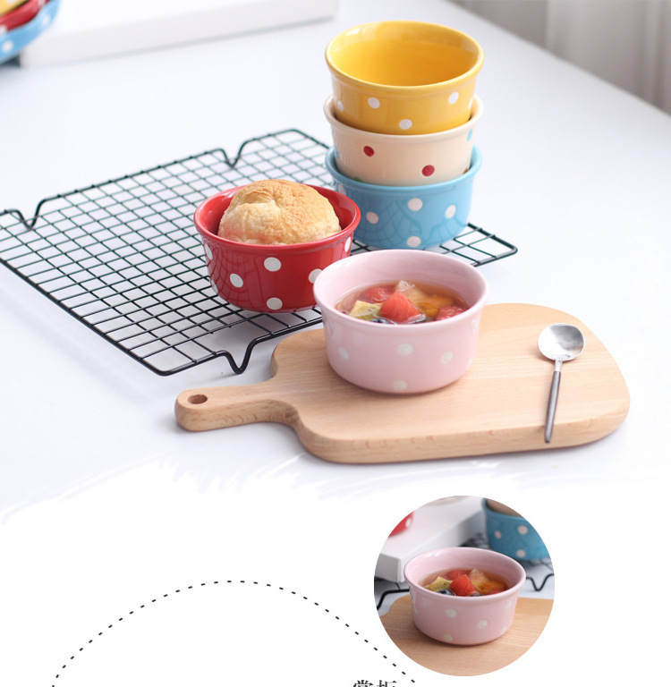 Microwave Baking Pan Round Petals Rainbow Color Baking Oven Cheese Baked Dish Dessert Cake Dinner Plate Salad Bowl Tableware