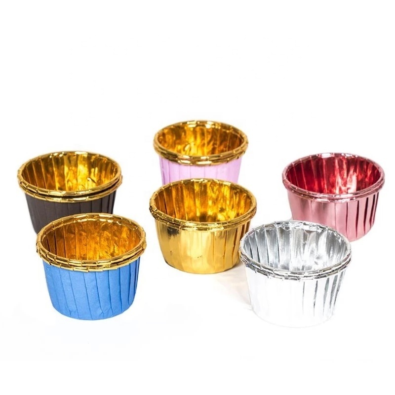 Disposable Foil Baking Cups Muffin Liners Cups Aluminum Cupcake liners Ramekins Pans Cupcake Baking Cups