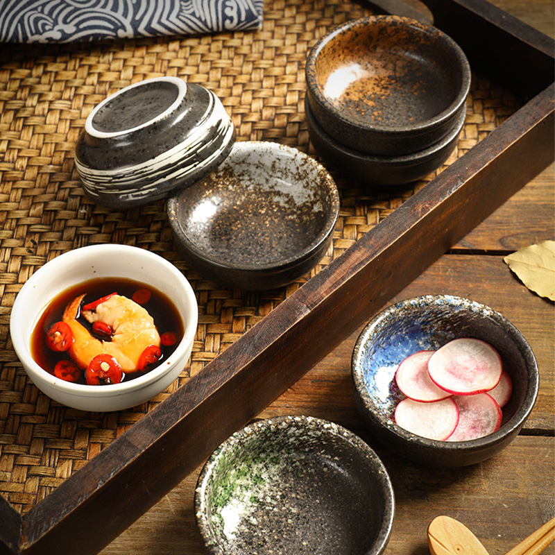 Ultra Japanese tableware restaurant ceramic crockery stoneware dipping soy sauce dish bowl ceramic serving dishes