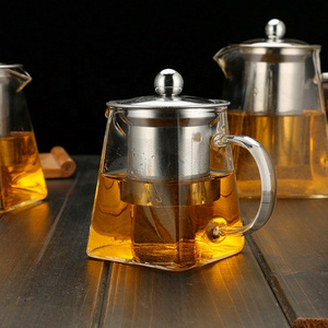 Tea Infuser Pot Heat-resistant Glass Teapot Cup With Filter Flower Tea Pot Oolong Puer Kettle Glass Coffee Tea Pot