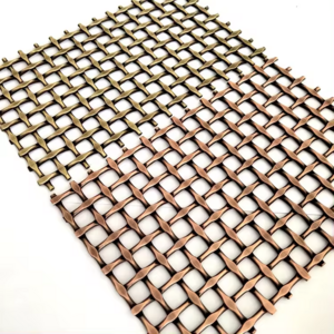 Copper Finishes Square Grille Decorative Wire Mesh Inserts For Cabinet Door