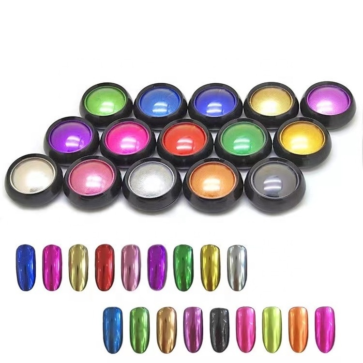 Wholesale acrylic nail supplies nail art decoration glitter pigment chrome magic mirror nail powder